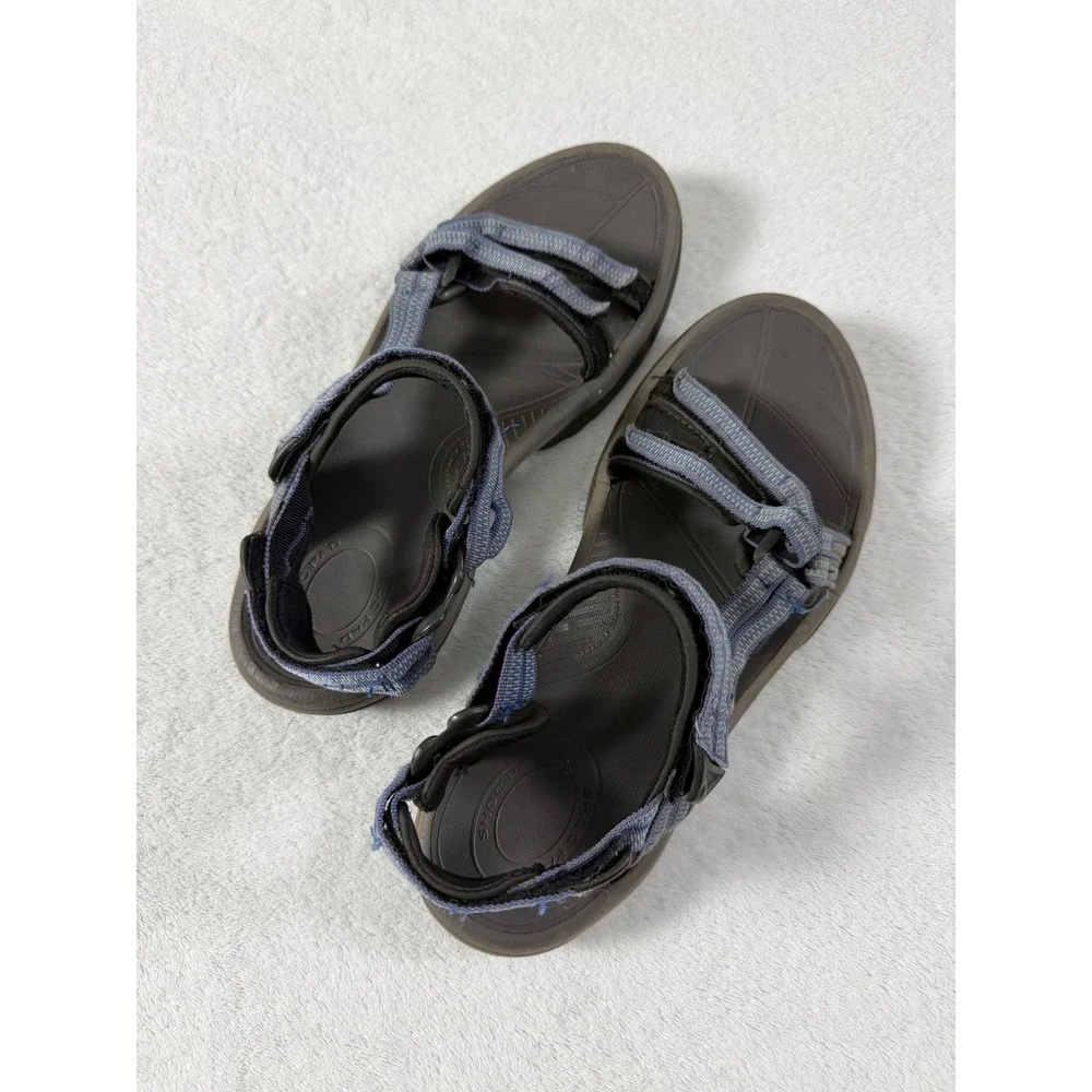 Teva Women's Terra Fi Lite Blue Grey Hiking Sandals Shoc Pad Strappy Outdoor